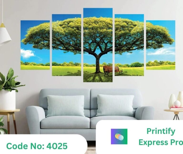 Tree and Bench Wall Canvas Art Prints