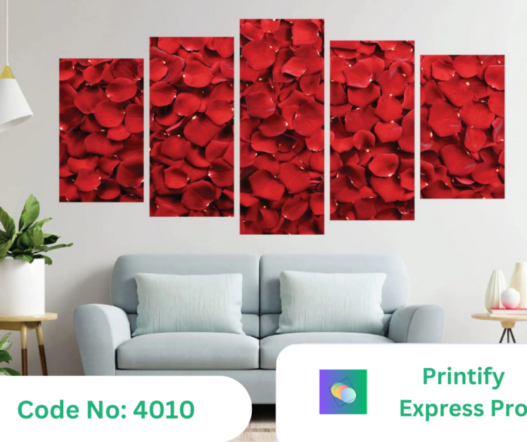 Generic 5 Panels Red Rose Flower Wall Art Home Decoration Canvas Art Print
